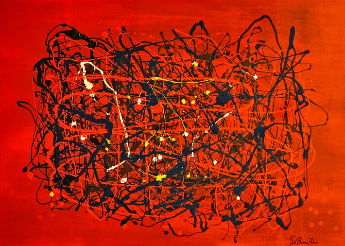 il cuore smalto su tela 2003
